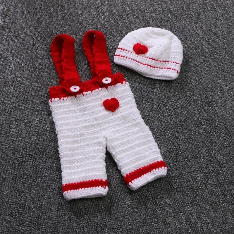 M76C Kids Photography Props Hat Girls Boys Crochet Knit Costume Outfits