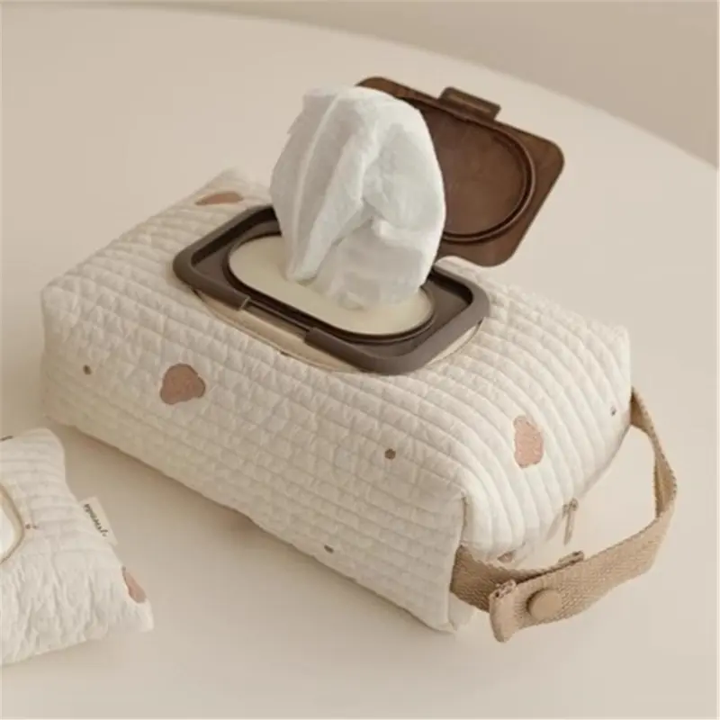 Portable Wet Wipes Case Pram Bag Extraction Flip Tissue Boxes Baby Stroller Accessories Towel Cover Newborn Hanging Bag for Cart