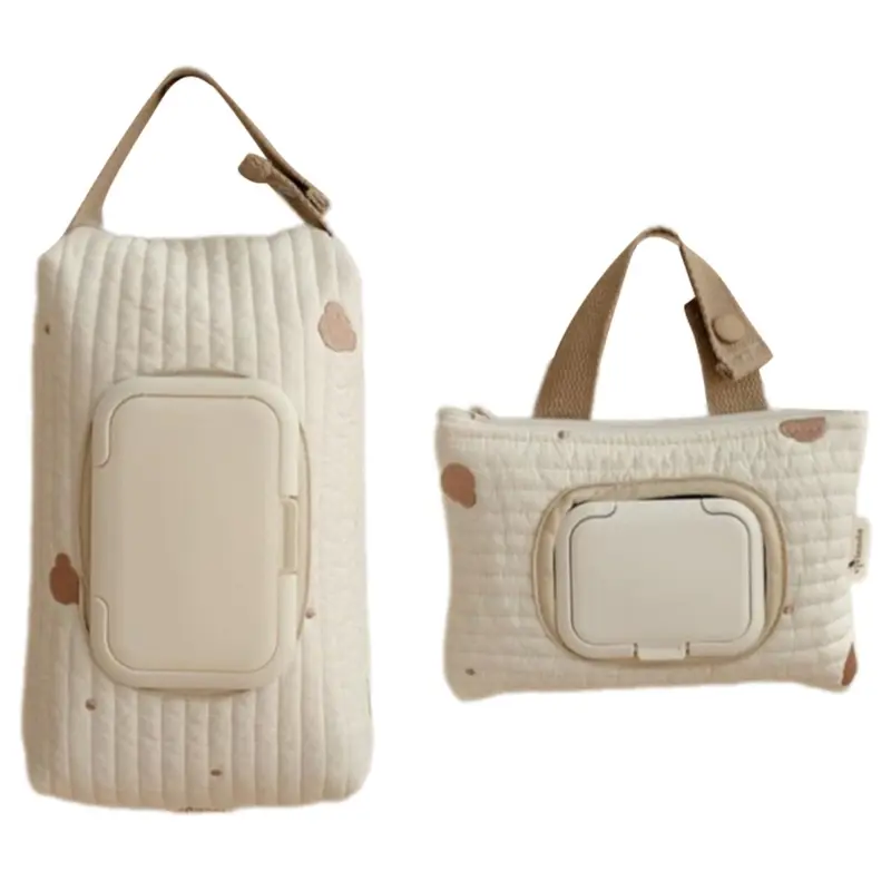 Portable Wet Wipes Case Pram Bag Extraction Flip Tissue Boxes Baby Stroller Accessories Towel Cover Newborn Hanging Bag for Cart