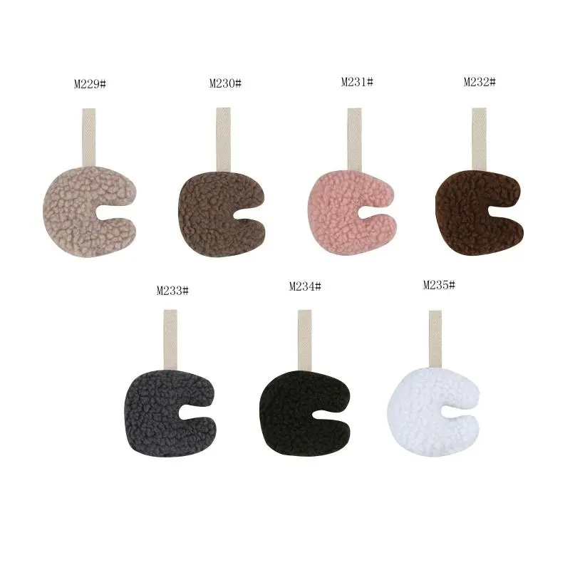 M76C Soft Plush Moon Soother Teether Holder Chain Dummy Nipple Clip Holder Chain