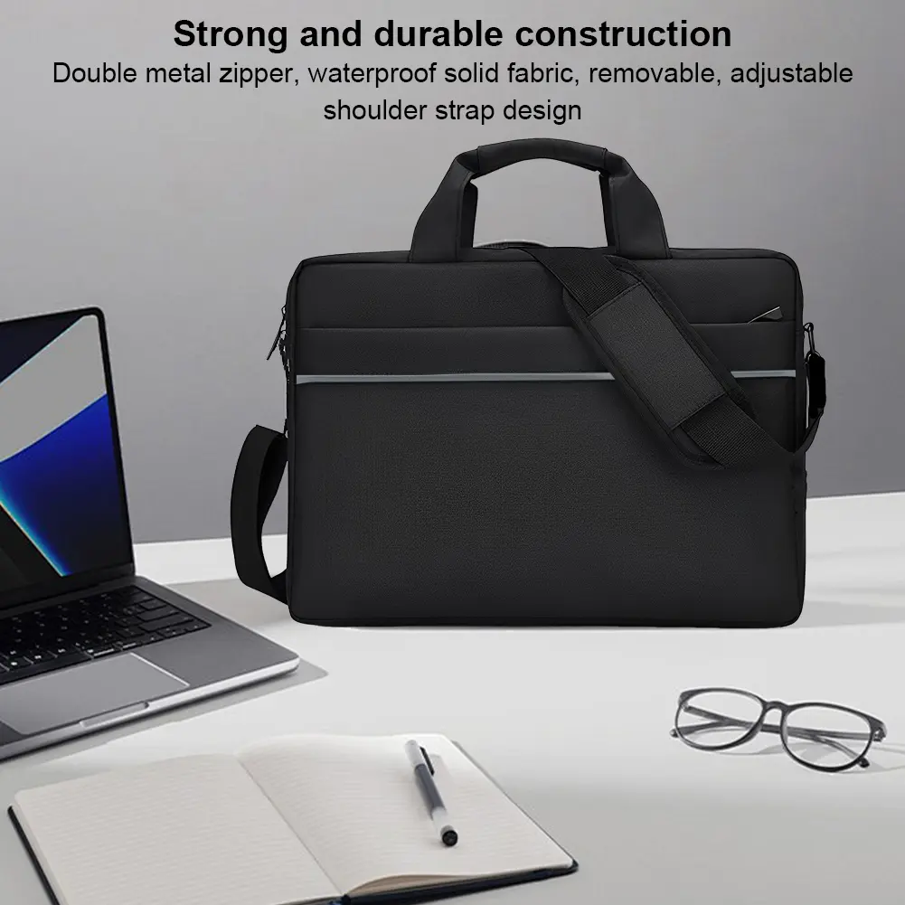 Laptop Carrying Case Shockproof Laptop Crossbody Bag Waterproof Tablet Sleeve Case 3 Compartments Laptop Protective Bag