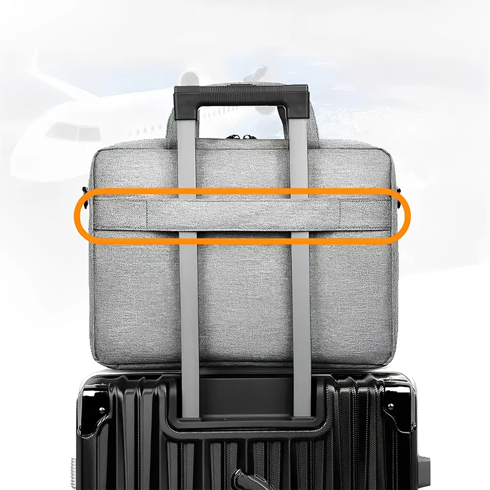 Laptop Carrying Case Shockproof Laptop Crossbody Bag Waterproof Tablet Sleeve Case 3 Compartments Laptop Protective Bag