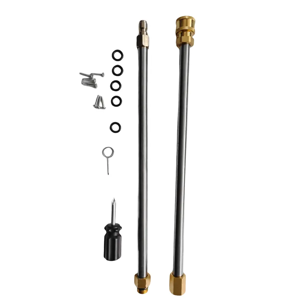 Pressure Washer 1/4 Quick Connector Patio Cleaner with Extension Wand Powerful Pressure Washer Replacement Nozzles with 3 Wheel