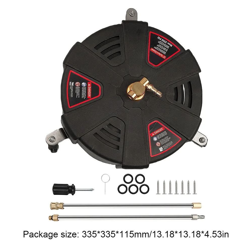 Pressure Washer 1/4 Quick Connector Patio Cleaner with Extension Wand Powerful Pressure Washer Replacement Nozzles with 3 Wheel