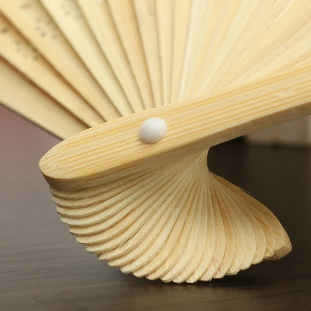 Blank White DIY Paper Decorative Fans Hand Practice Hand Held Fan Portable Personalized Elegant Creative for Dance Cosplay Props