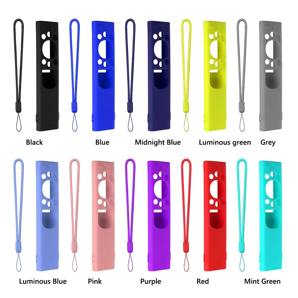 Silicone Remote Case Cover Shockproof Protective Cover with Lanyard Protective Case for Samsung BN59-01357A/01327A/01390A/01363A