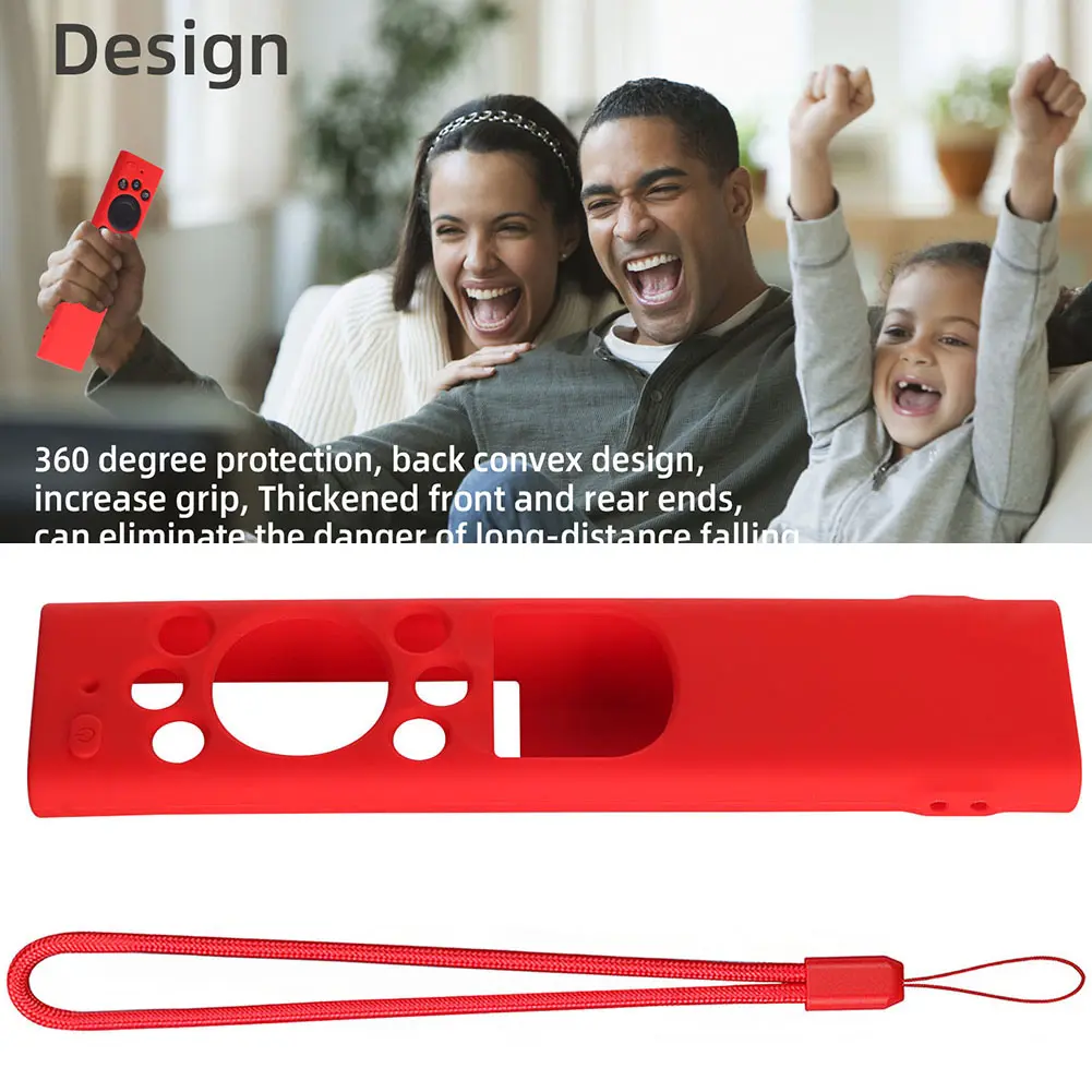 Silicone Remote Case Cover Shockproof Protective Cover with Lanyard Protective Case for Samsung BN59-01357A/01327A/01390A/01363A