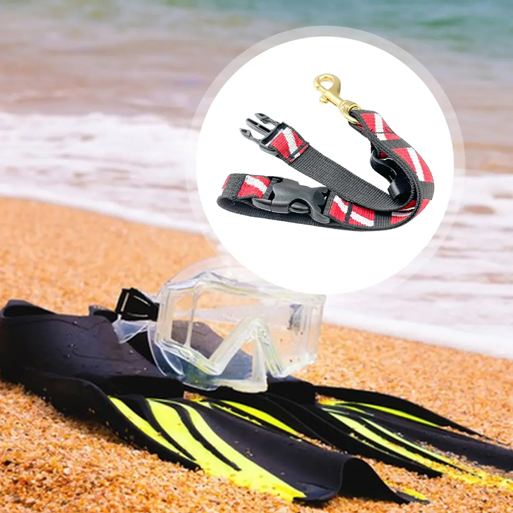 Diving Mask Fin Keeper with Quick Release Buckle and Swivel Clip Scuba BC Fin Holder & Mask Clip Scuba Fin & Mask Holder Strap