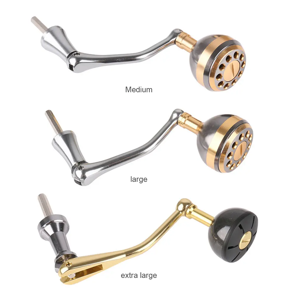 Fishing Reel Handle Grip Pill Metal Long Cast Wheel Handle Fishing Spinning Wheel Folding Rocker Arm Fishing Tackle