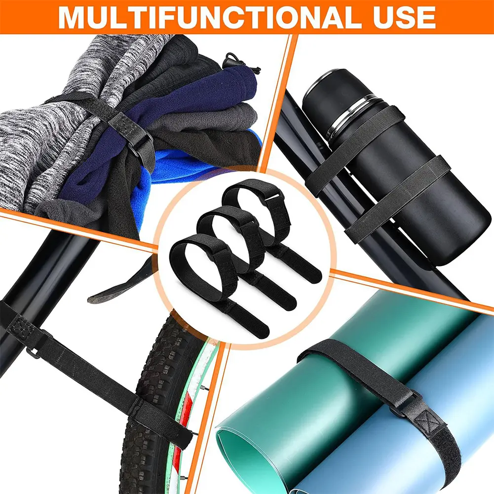 10 Pieces Bike Rack Straps Adjustable Bike Cinch Straps Bike Rack Tie Down Straps Bicycle Accessories for Transporting Bicycles