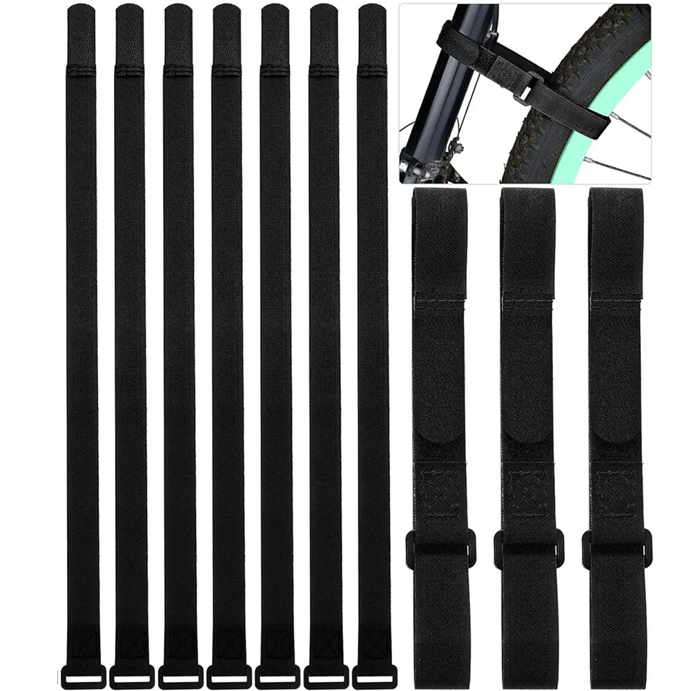 10 Pieces Bike Rack Straps Adjustable Bike Cinch Straps Bike Rack Tie Down Straps Bicycle Accessories for Transporting Bicycles
