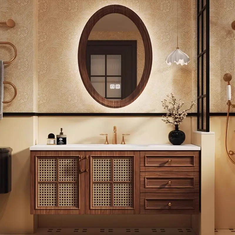 Luxury Floating Drawers Bathroom Cabinet Sink Mirror Orgnizer Vanity Restroom Cabinet Toilet Storage Mobile Da Bagno Furniture
