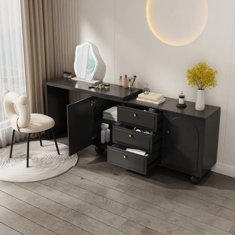 Woman Girls Luxury Vanity Table Storage Jewelry Organizer Unique Makeup Vanity Desk Mirror Chair Tocador Con Espejo Furniture