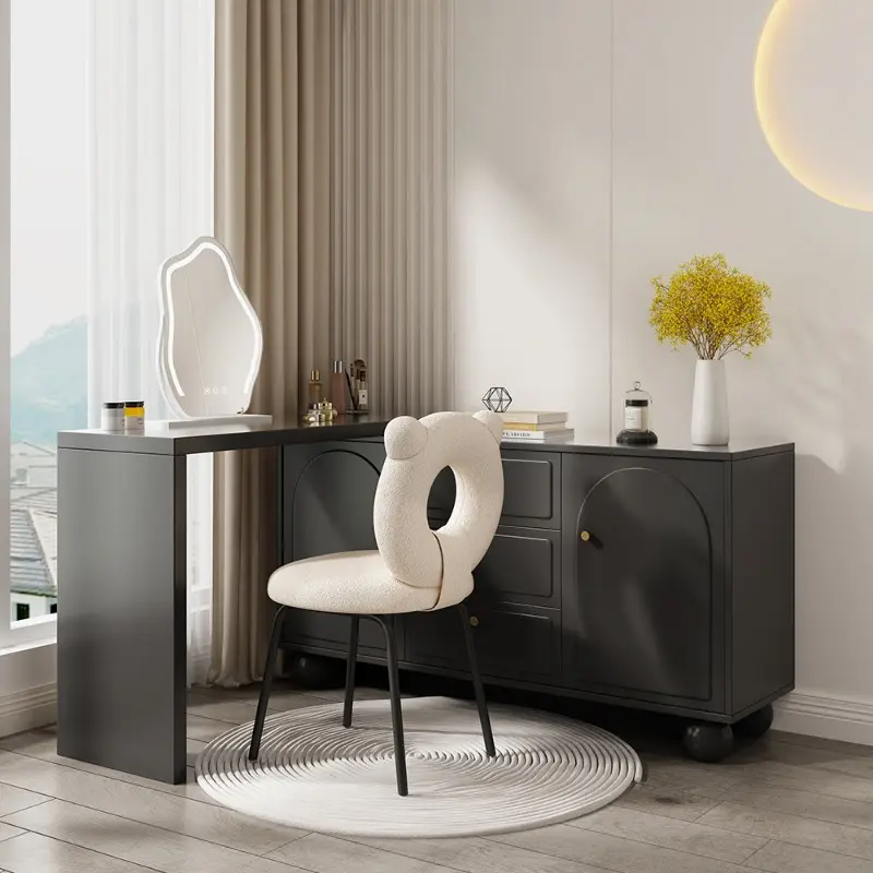 Woman Girls Luxury Vanity Table Storage Jewelry Organizer Unique Makeup Vanity Desk Mirror Chair Tocador Con Espejo Furniture