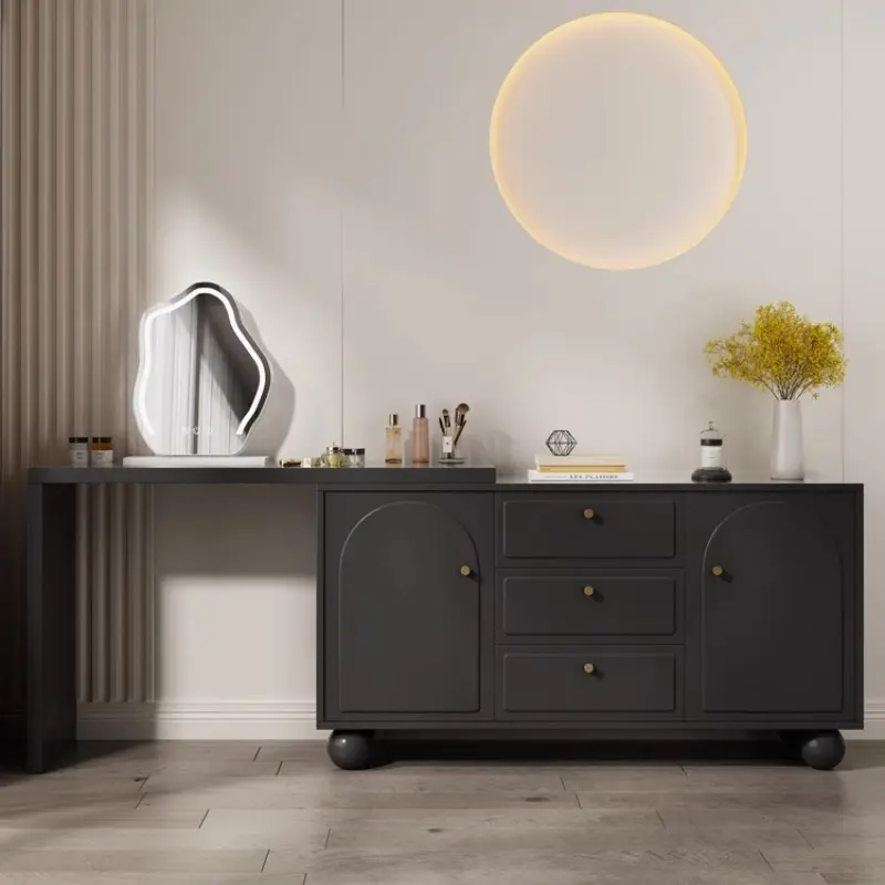 Woman Girls Luxury Vanity Table Storage Jewelry Organizer Unique Makeup Vanity Desk Mirror Chair Tocador Con Espejo Furniture