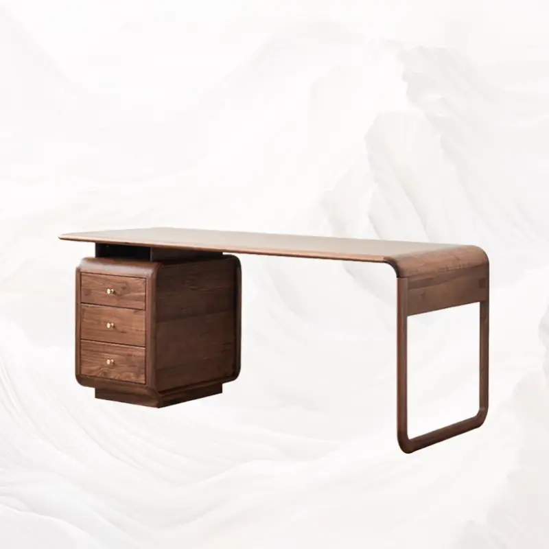 Wooden Asthetic Designer Office Desks Modern Storage Writing Study Computer Desks Standing Drawers Escritorios Office Furniture