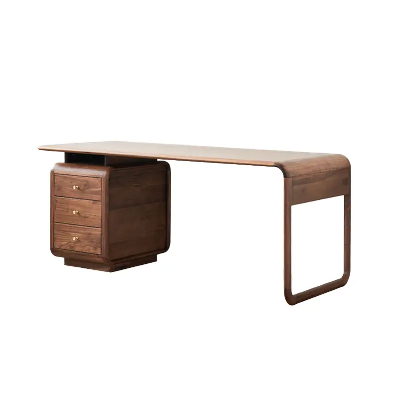 Wooden Asthetic Designer Office Desks Modern Storage Writing Study Computer Desks Standing Drawers Escritorios Office Furniture