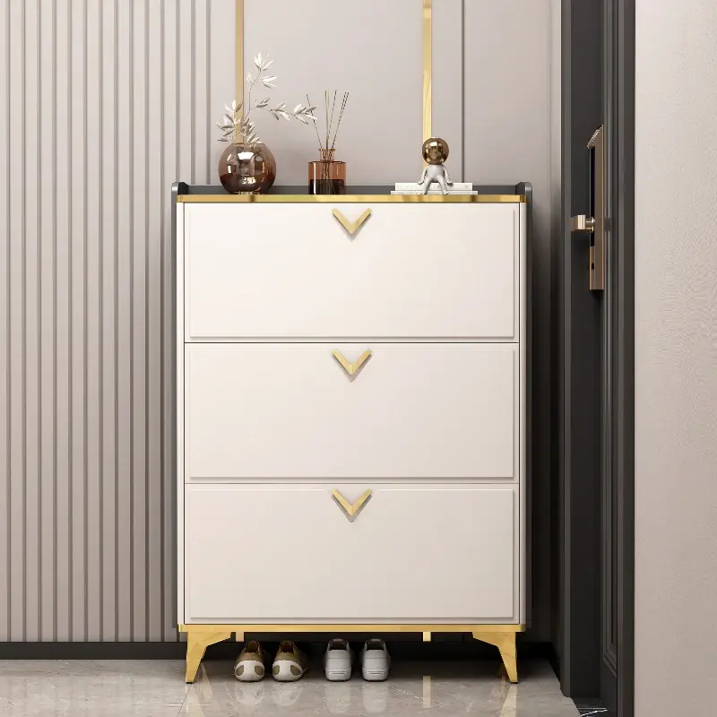 Modern Luxury Entryway Shoe Cabinet Organizer Hallway Tipping Space Saving Shoe Rack Ultra Thin Szafka Na Buty Home Furniture