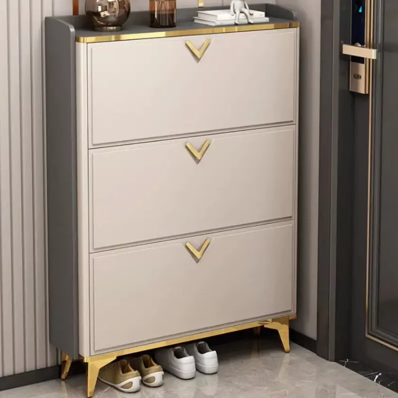 Modern Luxury Entryway Shoe Cabinet Organizer Hallway Tipping Space Saving Shoe Rack Ultra Thin Szafka Na Buty Home Furniture