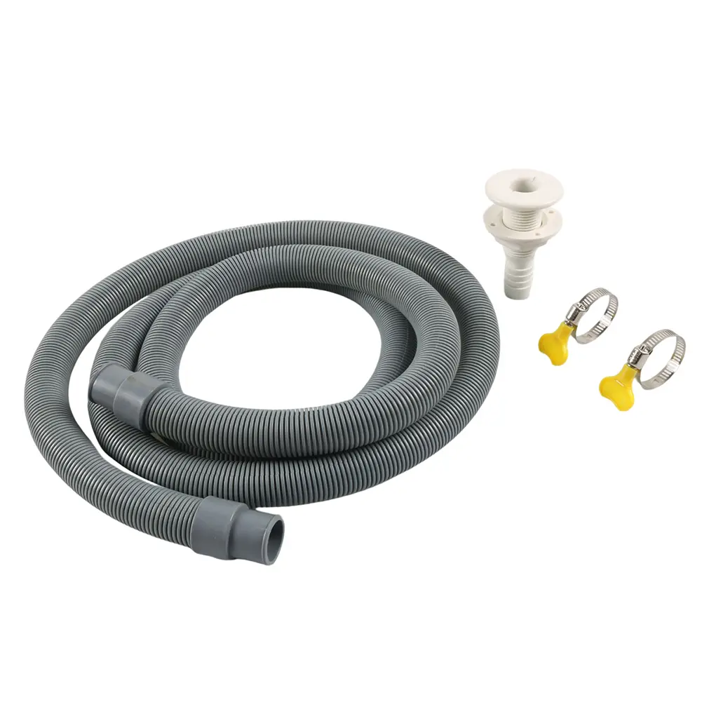 Bilge Pump Hose Installation Kit with 2 Clamps Thru-Hull Fitting Complete Bilge Pumps Installation Kit Accessories for Boats