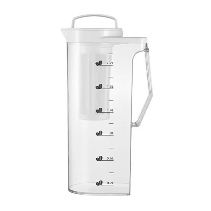 HGHO Large Water Pitcher For Fridge Suitable For Hot Drinks 2.2L, Perfect For Ice Tea,Juice