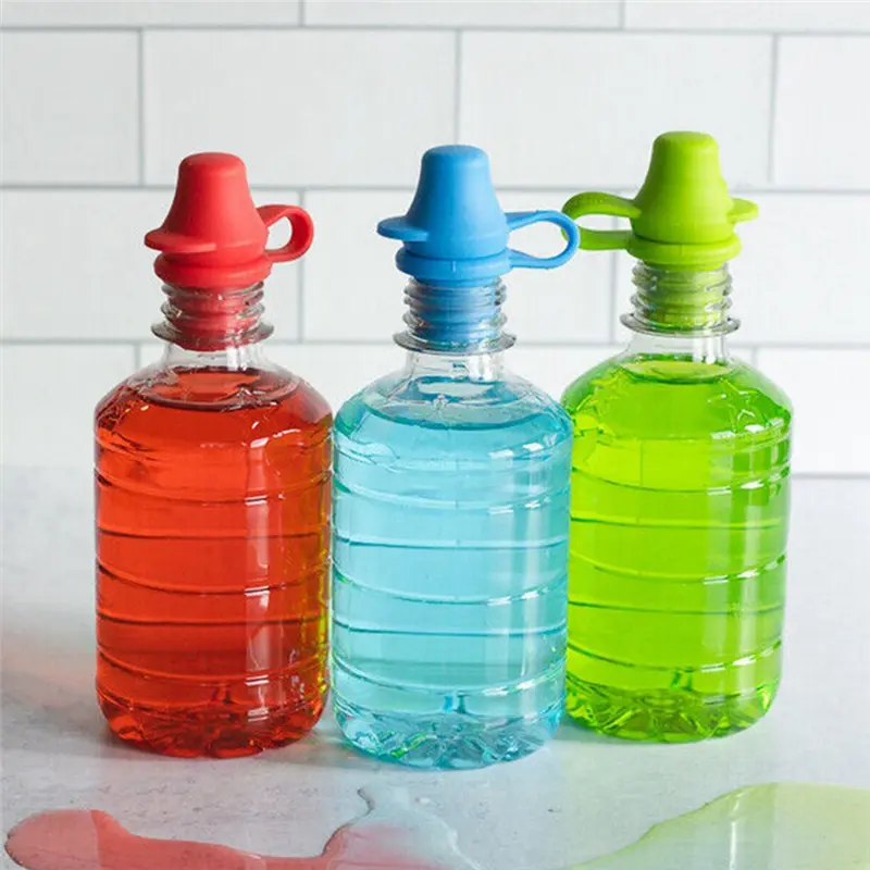 HGHO 10Pcs Portable No Spill Silicone Bottle Topper Spout Adapter With Water Leak Proof Bottle Bottle Topper Spout
