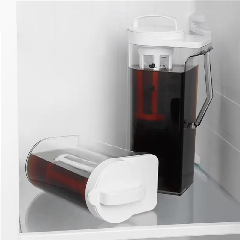 HGHO Large Water Pitcher For Fridge Suitable For Hot Drinks 2.2L, Perfect For Ice Tea,Juice