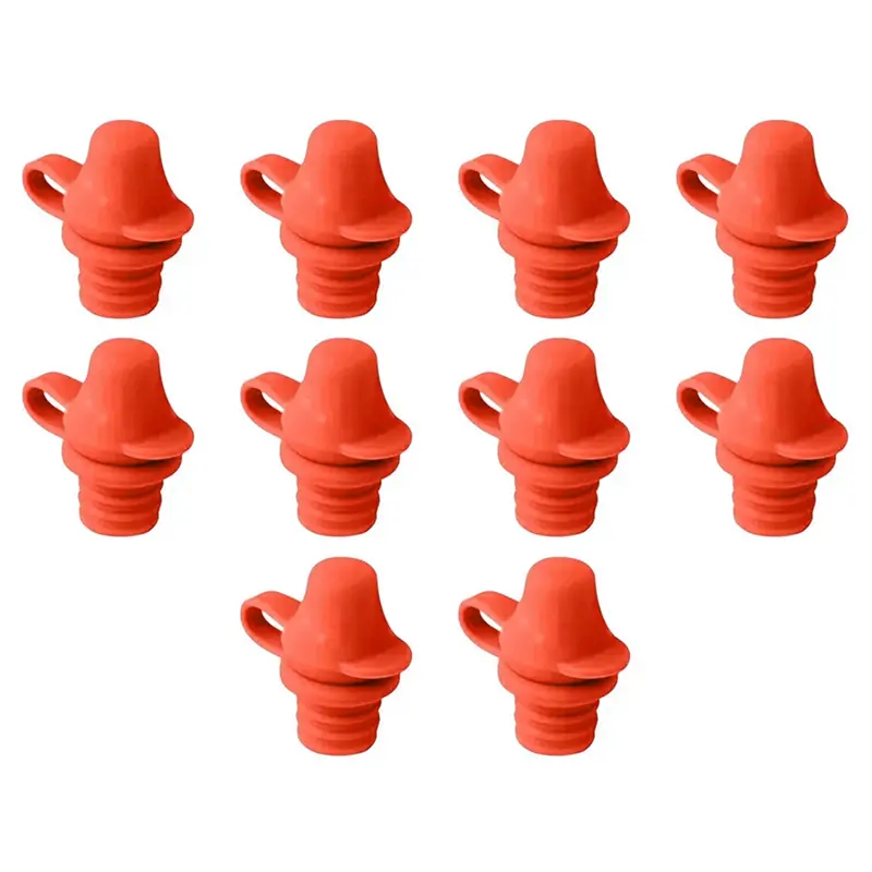HGHO 10Pcs Portable No Spill Silicone Bottle Topper Spout Adapter With Water Leak Proof Bottle Bottle Topper Spout