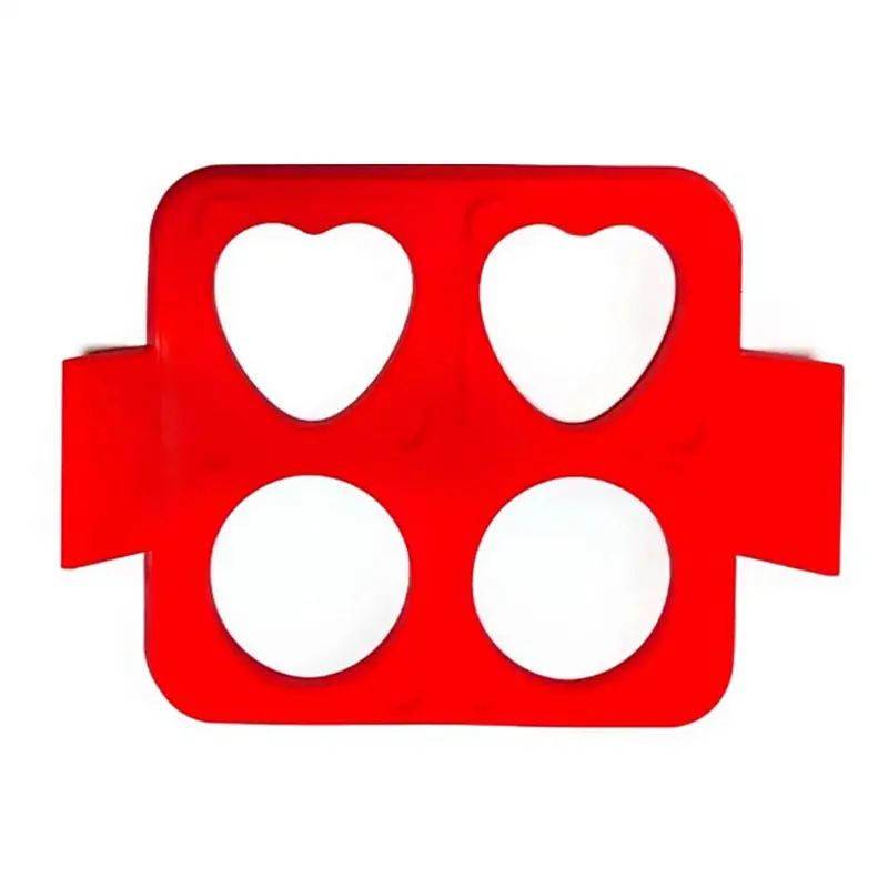 HGHO Silicone Egg Rings Tray For Griddle - Non-Stick Omelet Rings Food-Grade Round Egg Rings, Easy To Clean Egg Ring Mold Durabl