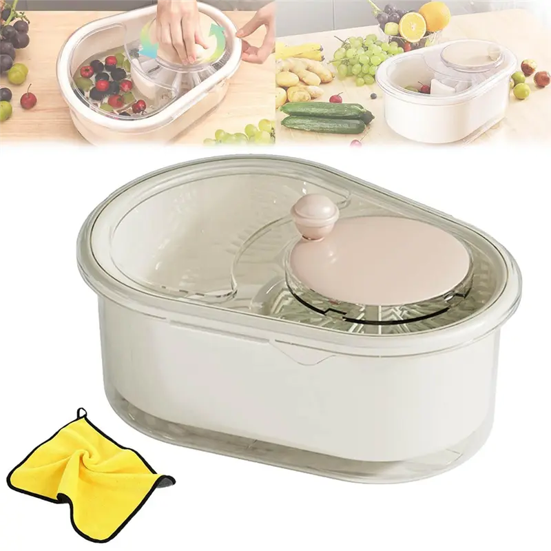 HGHO Large Capacity Fruit And Vegetable Cleaning Machine Kitchen Vegetable Household Fruit Cleaning Machine Kitchen