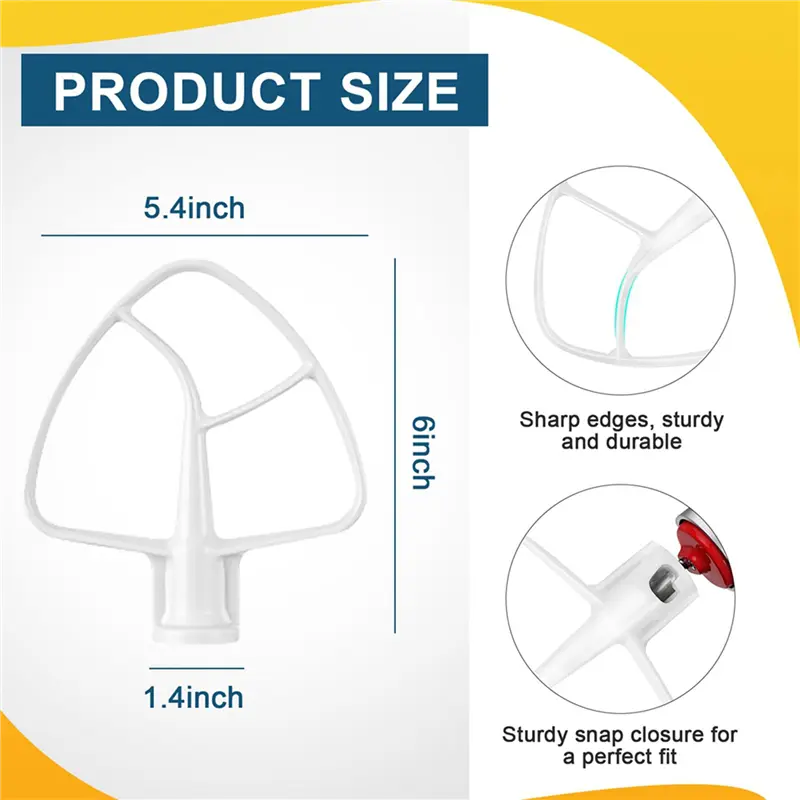 HGHO 2X K45B Coated Flat Beater For Kitchenaid Mixer, For Kitchen Aid Mixer Accessory Kitchenaid Mixer Attachments Kitchenaid