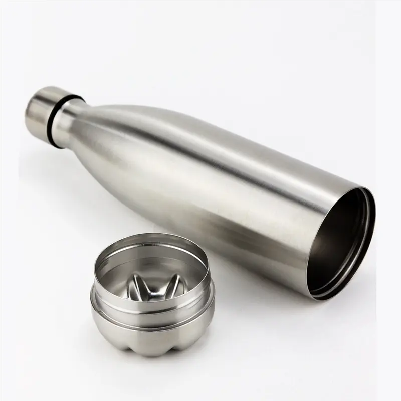 HGHO Portable Stainless Steel Water Cup, Removable Storage At The Bottom For Money And Keys Storage Water Bottle