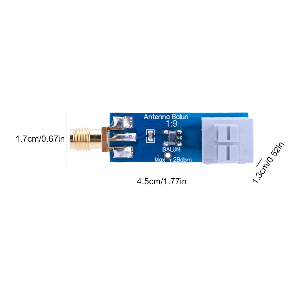 1/9 HF Antenna Balun Long Wire HF Antenna Balun One Nine Tiny with Antenna Input Protection for Ham It Up