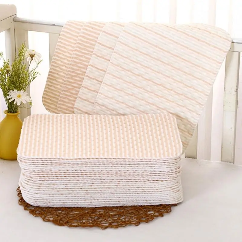 M76C Cotton Baby Changing Pad Leak-proof Gentle Diaper Mat for Nursery & Travel