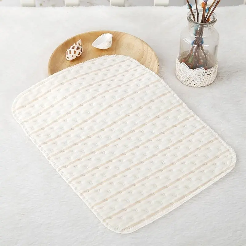 M76C Cotton Baby Changing Pad Leak-proof Gentle Diaper Mat for Nursery & Travel