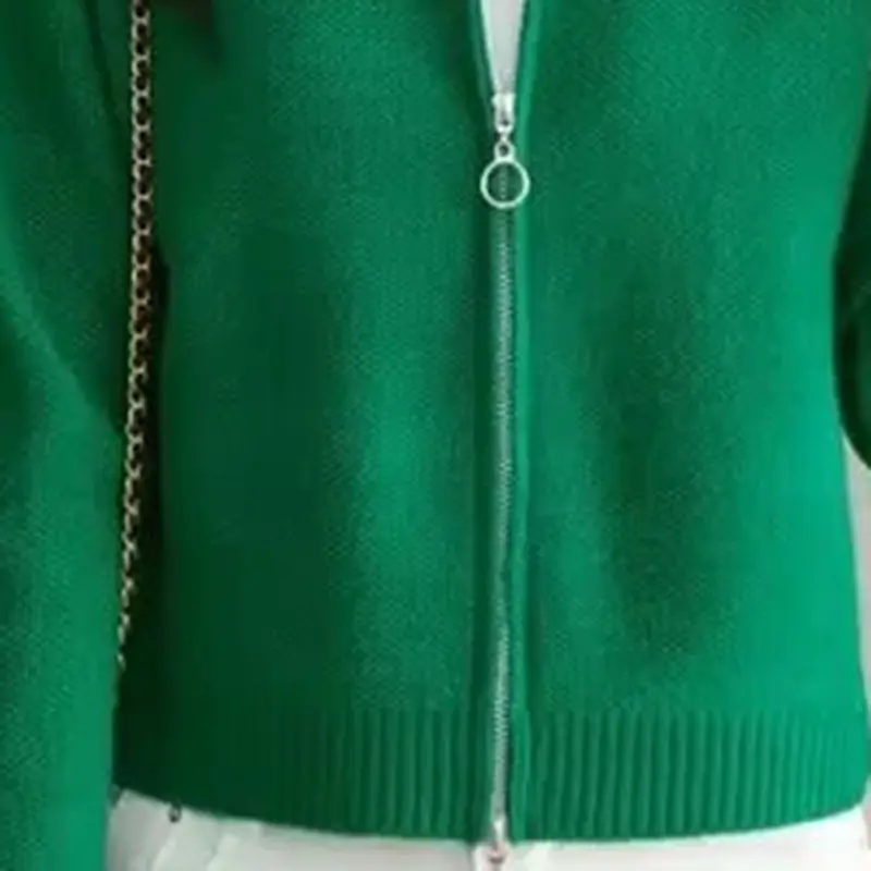 Spring Autumn Cardigan Sweater Jacket Women 2025 New Fashion Loose Zipper Knitted Sweater Coat Female Casual Outerwear Lady Tops