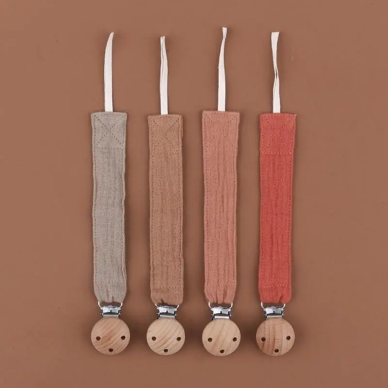 M76C Baby Infant Toddler Dummy Pacifier Soother Nipple Clip Chain Soft Cotton Nipple Holder Strap Baby Chew Toy for Baby