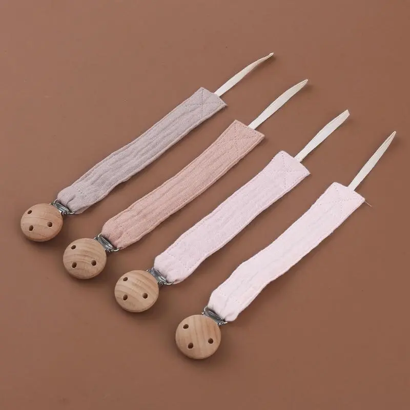 M76C Baby Infant Toddler Dummy Pacifier Soother Nipple Clip Chain Soft Cotton Nipple Holder Strap Baby Chew Toy for Baby
