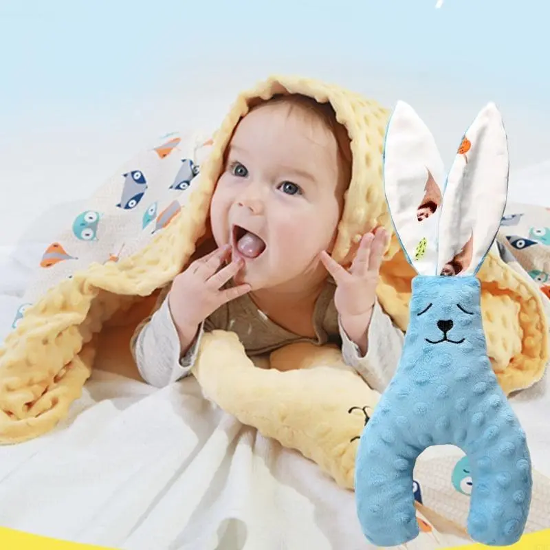 Baby Comforter Towel rabbit ear Plush Stuffed Animal Doll Toy for Babies Soothe Appease Towel Soft Plush Newborn Sleeping Dolls