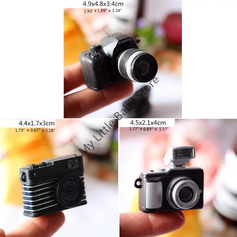 M76C Newborn 1/12 Dollhouse Mini Camera Model Infants Photo Decorations