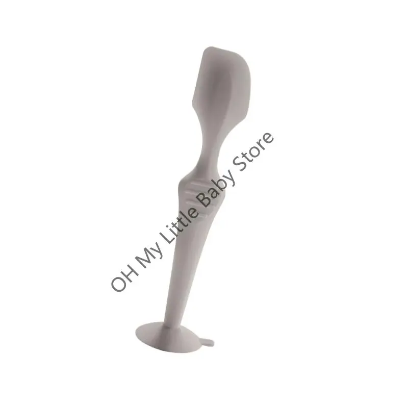 M76C Silicone Diaper Cream Spatula Portable Scraper Handheld Scraping Spoon with Suction Base for Gentle Baby Skin Care