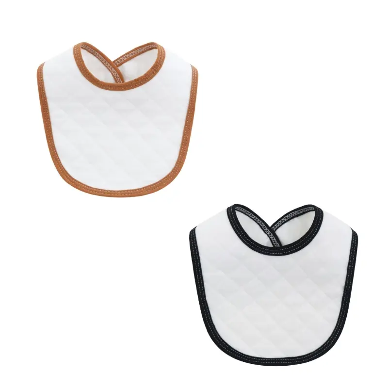 Newborn Baby Bibs Feeding Drool Bibs Cotton Solid Color Snap Button Soft Absorbent Towel Cotton Baby Bibs