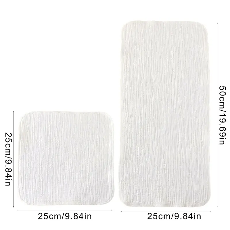 25x25cm 25x50cm Baby 4-layer Pure Cotton Gauze Small Towel Face Towel Square Towel Mouth Towel Baby Washcloth