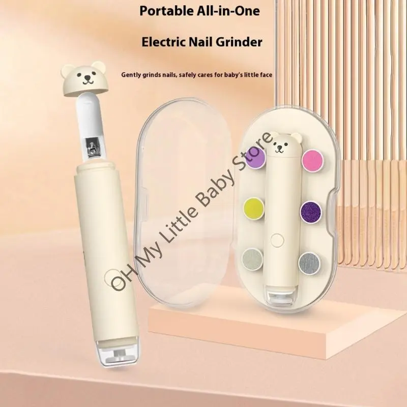 Cartoon Baby Electric Nail Trimmer Kid Nail Polisher Tool Baby Care Kit Manicure Set Easy To Trim Nail Filer Clippers Newborn