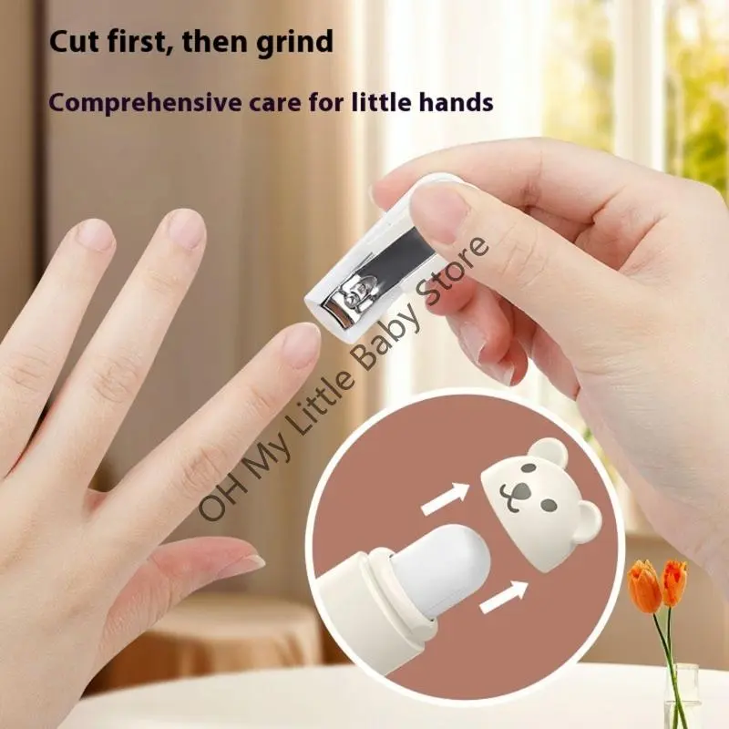 Cartoon Baby Electric Nail Trimmer Kid Nail Polisher Tool Baby Care Kit Manicure Set Easy To Trim Nail Filer Clippers Newborn