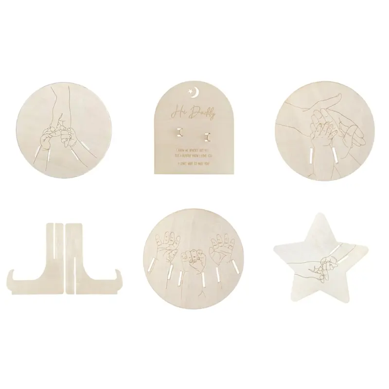 Baby Birth Wristband Wooden Commemorative Bracelet Display Bracelet Decoration Display Board Commemorative Card Baby Milestone