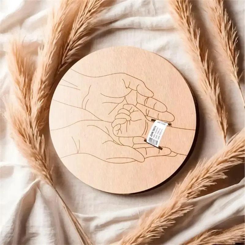 Baby Birth Wristband Wooden Commemorative Bracelet Display Bracelet Decoration Display Board Commemorative Card Baby Milestone