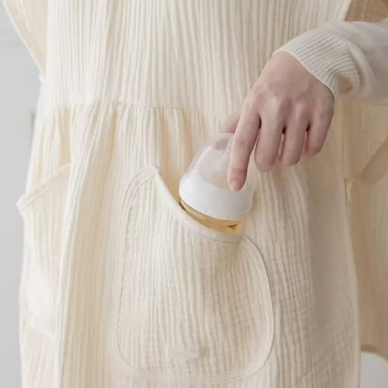 Multifunctional Nursing Cover Privacy Protective Sleeve with Bottle pocket for Easy Breastfeeding with Open Back Wearble Design