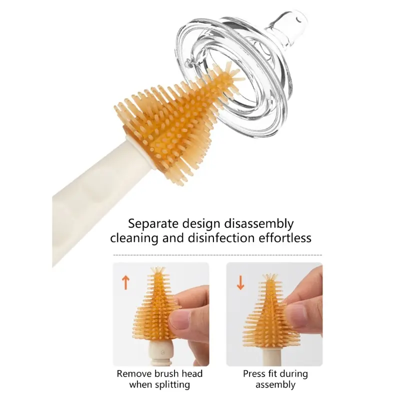 Baby Bottle Cleaner Brush Set Travel Size Drying Racks Silicone Cleaning Nipple Straw Cleaner Kit Soap Dispenser Organizer Case