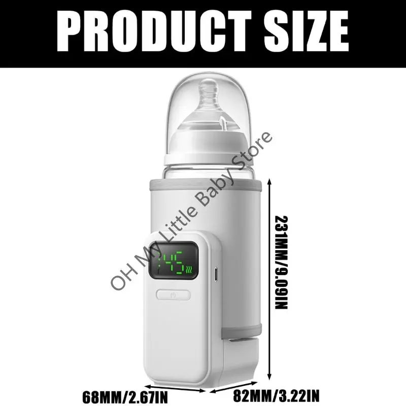 M76C USB C Powered Insulated Milk Bottle Cover 6 Temperature Option Digital Control